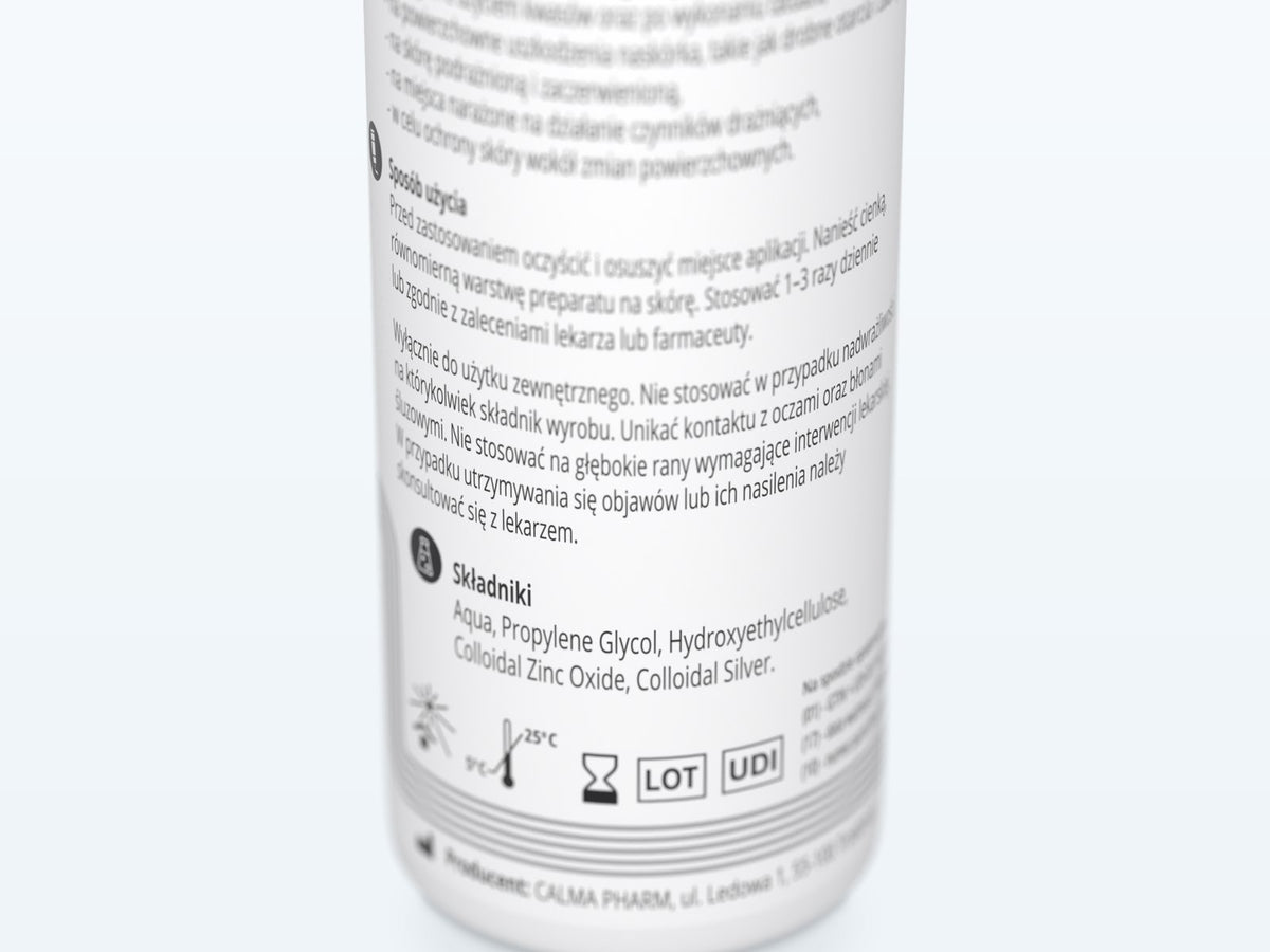 Etykieta MediGel 100 ml ze składem